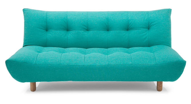 Solonic Fabric Sofa Cum Bed(Blue)